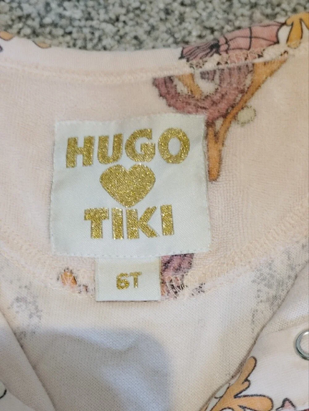 Soft Pink Seahorse Print Kids Terry Romper
